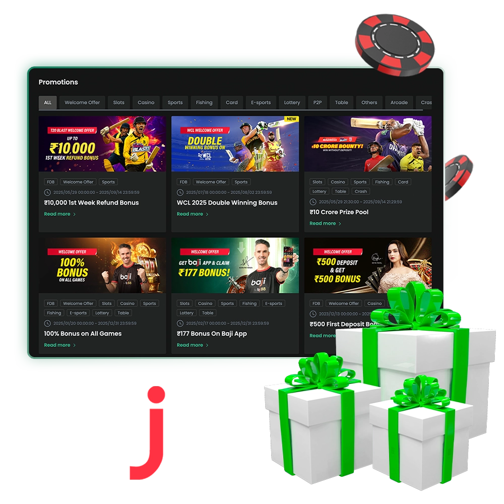 Baji999 Promotions, Baji999 Bonuses
